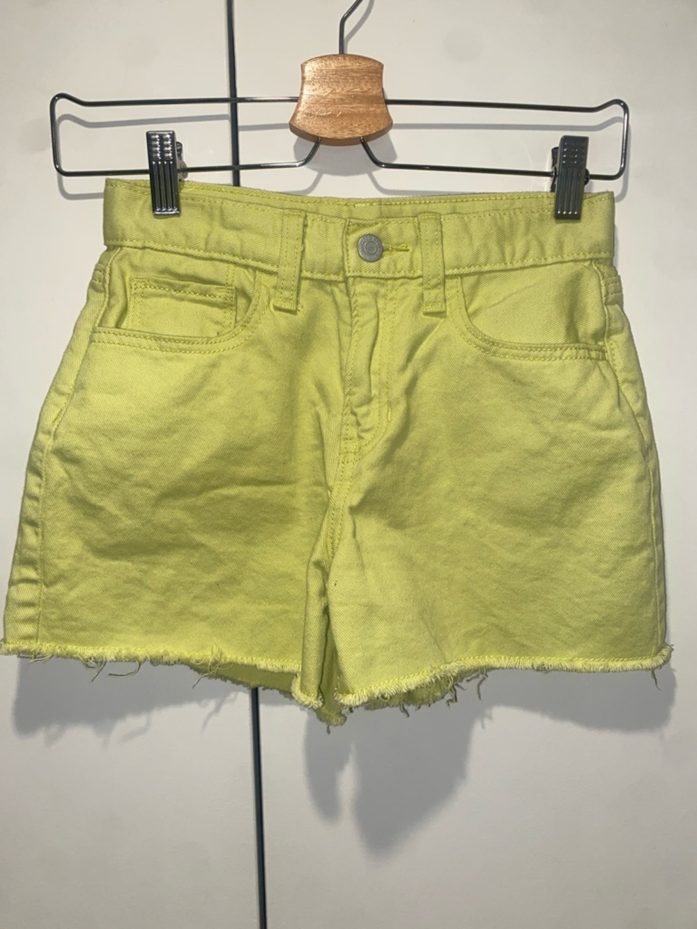 Old Navy Lime Green Denim Cutoff Shorts